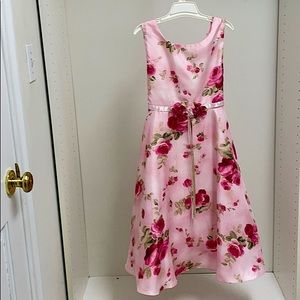 Girls Rare Editions Pink Floral Dress 14 Easter🐣